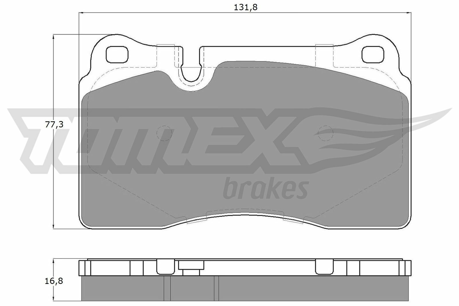 Sada brzdových destiček, kotoučová brzda TOMEX Brakes